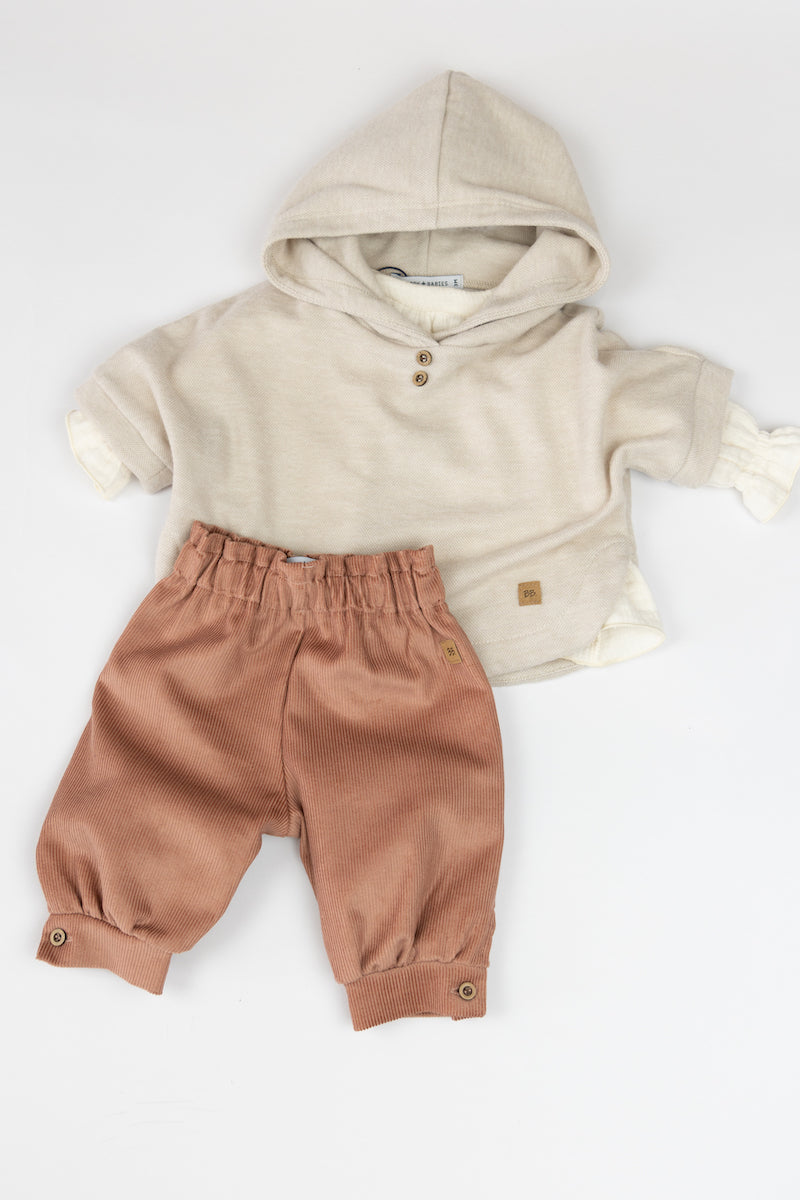 Pantaloncino a Caramella in Velluto a Coste