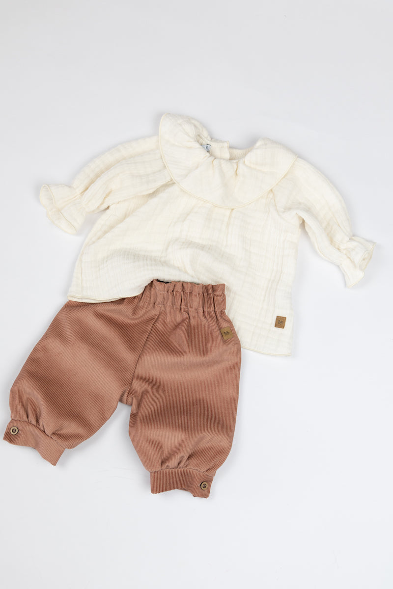 Pantaloncino a Caramella in Velluto a Coste