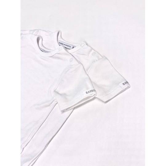 Bamboom Maglietta Basic Maniche Corte - White - 2 pc-
