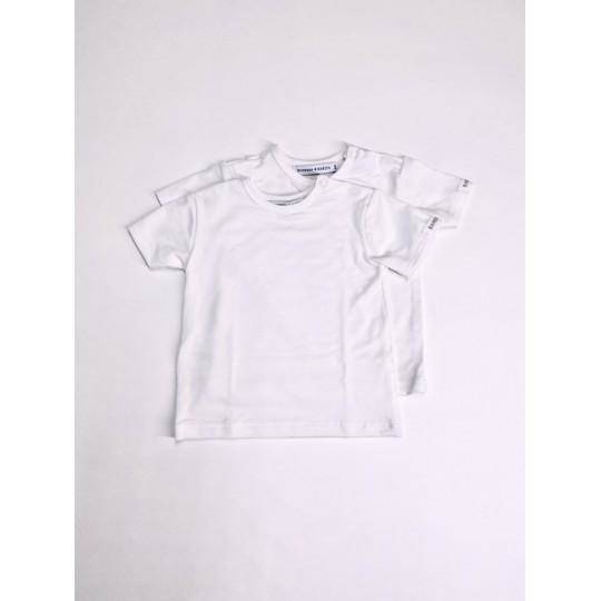 Bamboom Maglietta Basic Maniche Corte - White - 2 pc-